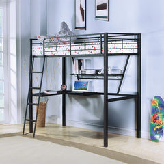 ACME Senon Loft Bed with Desk – front view – Lusso Furniture Miami