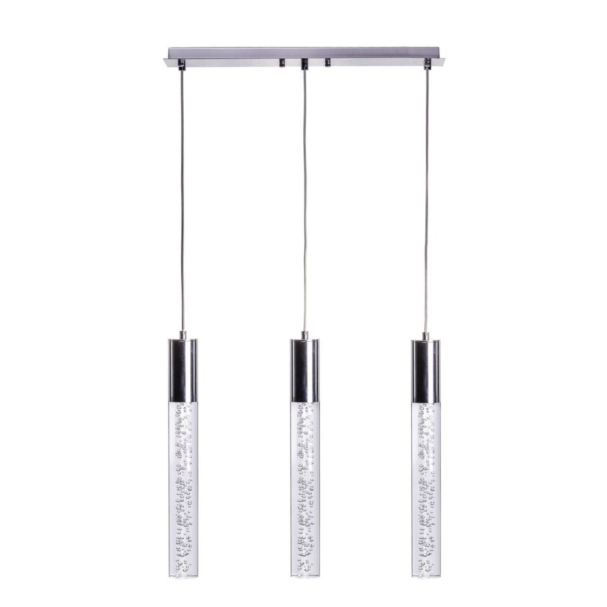 Acrylic Cylinder Chandelier // 3 Light
