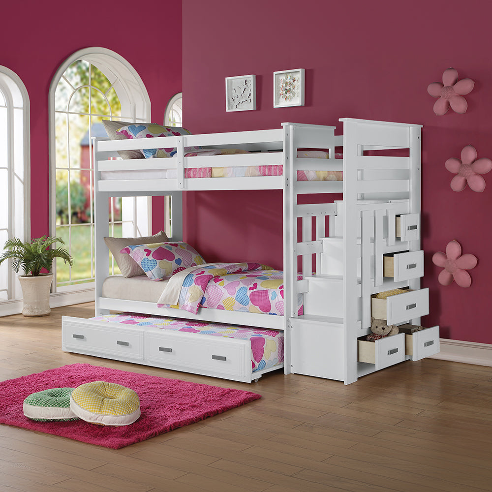 ACME Allentown Bunk Bed with Trundle – finish detail – Lusso Furniture Miami
