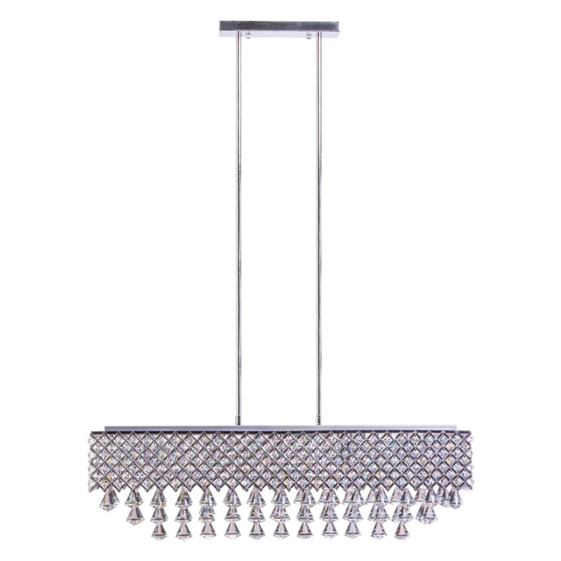 Cinderella Crystal Rectangular Chandelier // 12 Light-zoom-
