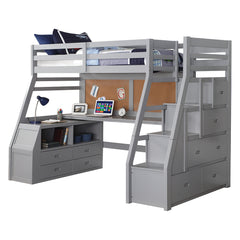 ACME Jason II Storage Loft Bed – angle view – Lusso Furniture Miami