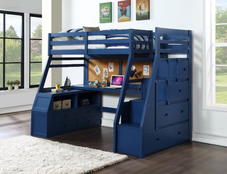 ACME Jason II Storage Loft Bed – alternate view – Lusso Furniture Miami