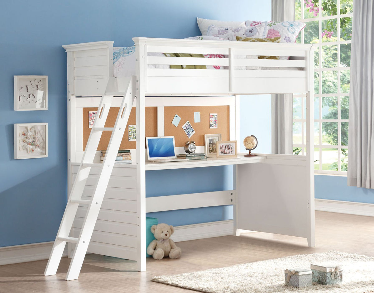 ACME Lacey Loft Bed with Desk – front view – Lusso Furniture Miami