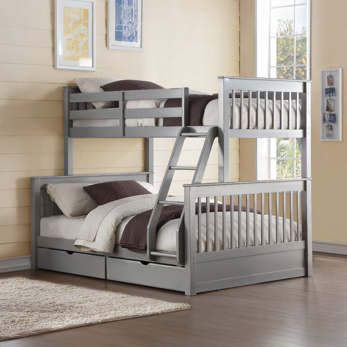 ACME Haley II Storage Bunk Bed – front view – Lusso Furniture Miami