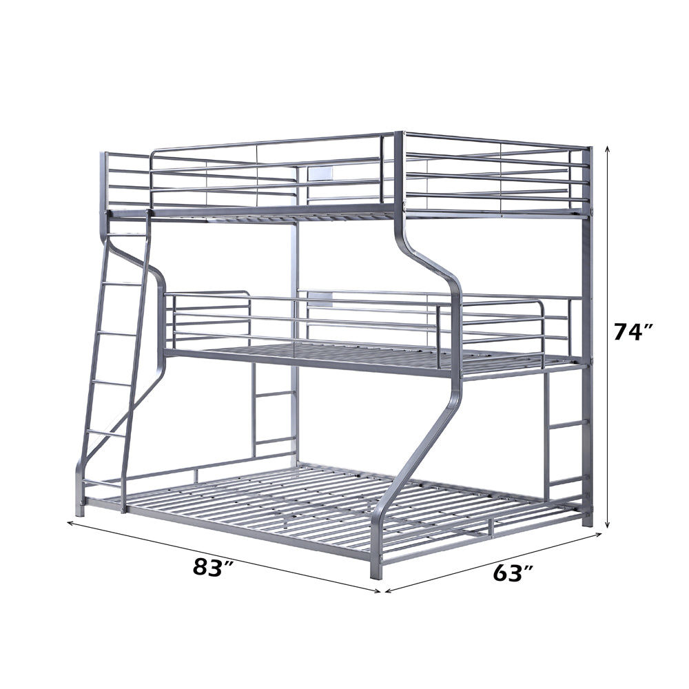 ACME Caius II Triple Bunk Bed – angle view – Lusso Furniture Miami