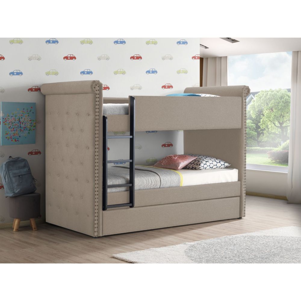 ACME Romana II Bunk Bed with Trundle – front view – Lusso Furniture Miami