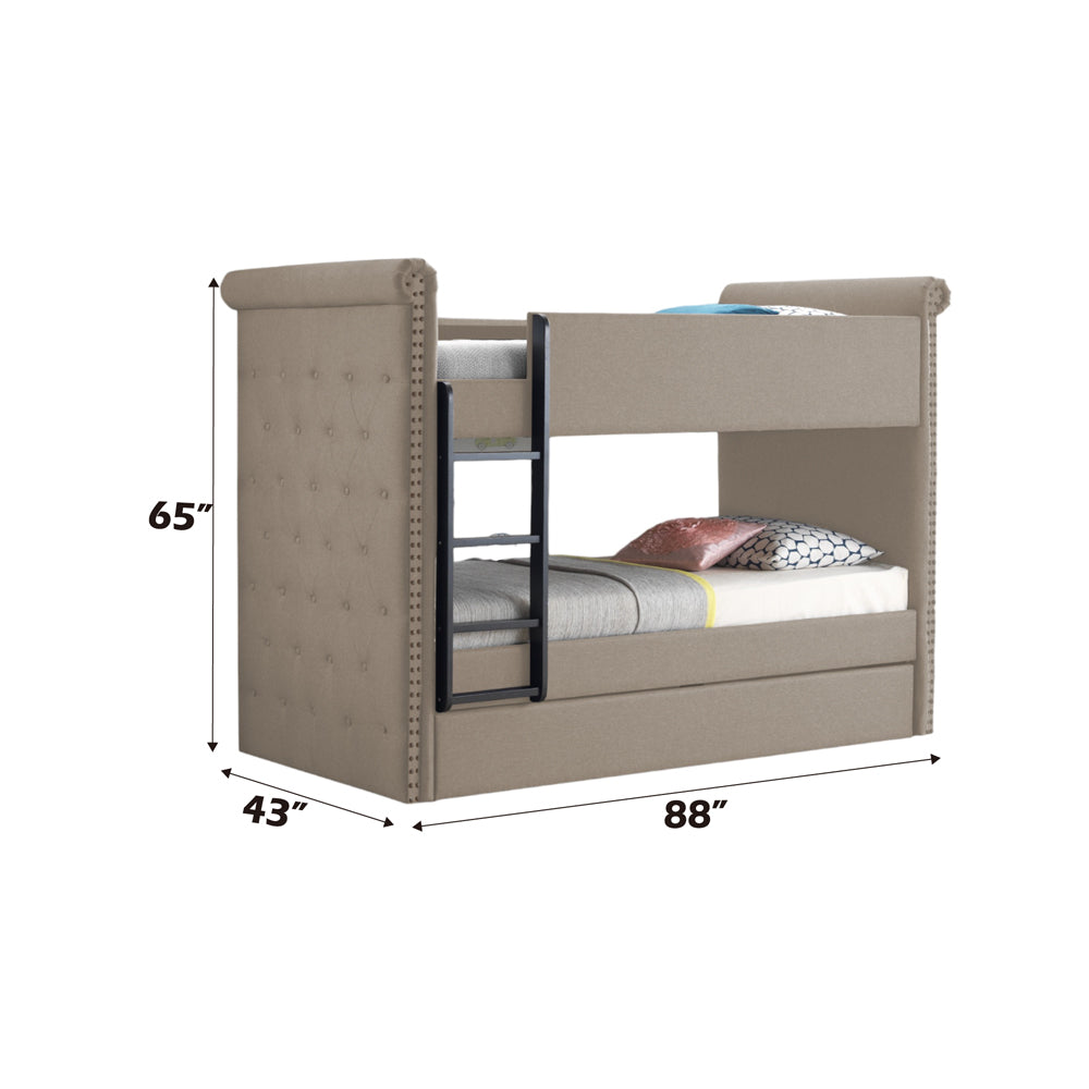 ACME Romana II Bunk Bed with Trundle – side view – Lusso Furniture Miami