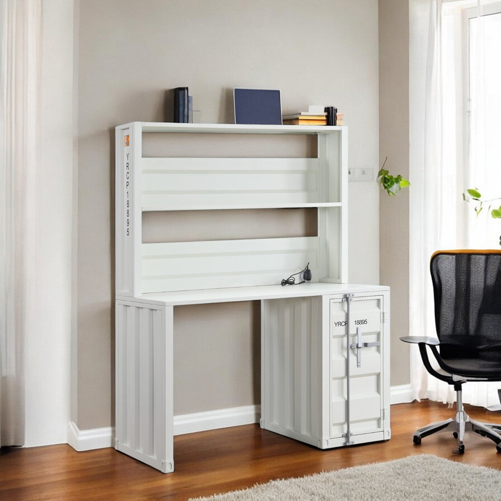 ACME Cargo Writing Desk with Hutch – detail – Lusso Furniture Miami