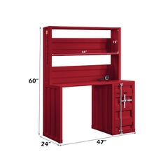 ACME Cargo Writing Desk with Hutch – angle view – Lusso Furniture Miami