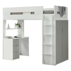 ACME Nerice Loft Bed with Desk – front view – Lusso Furniture Miami