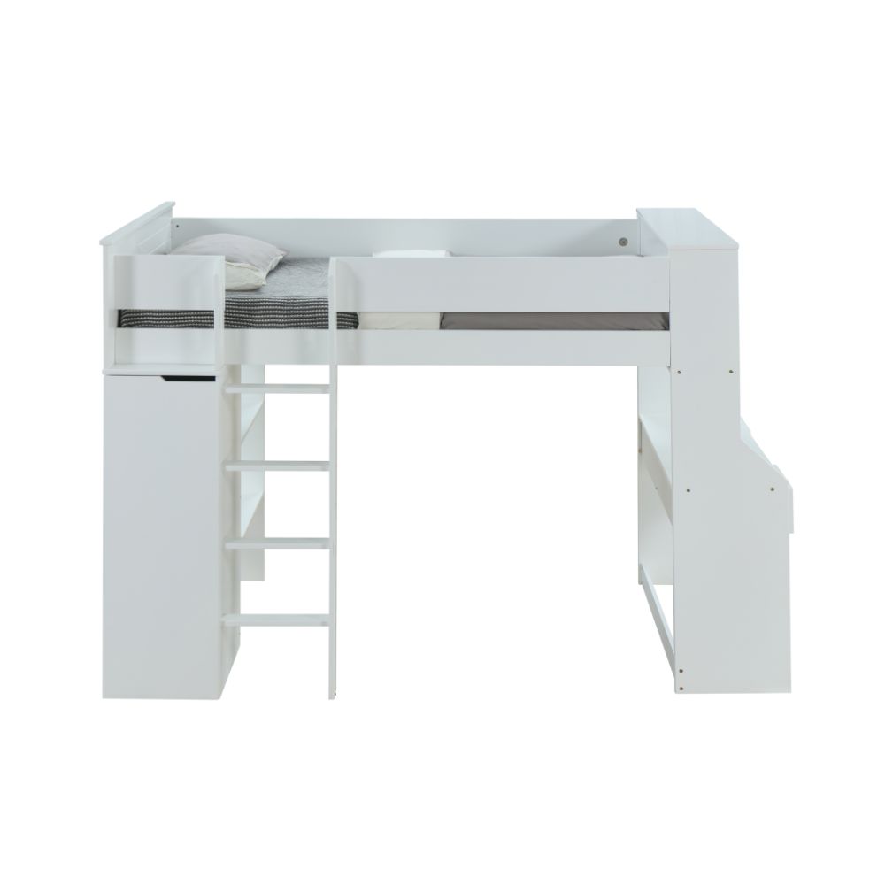 ACME Ragna Loft Bed with Desk – side view – Lusso Furniture Miami