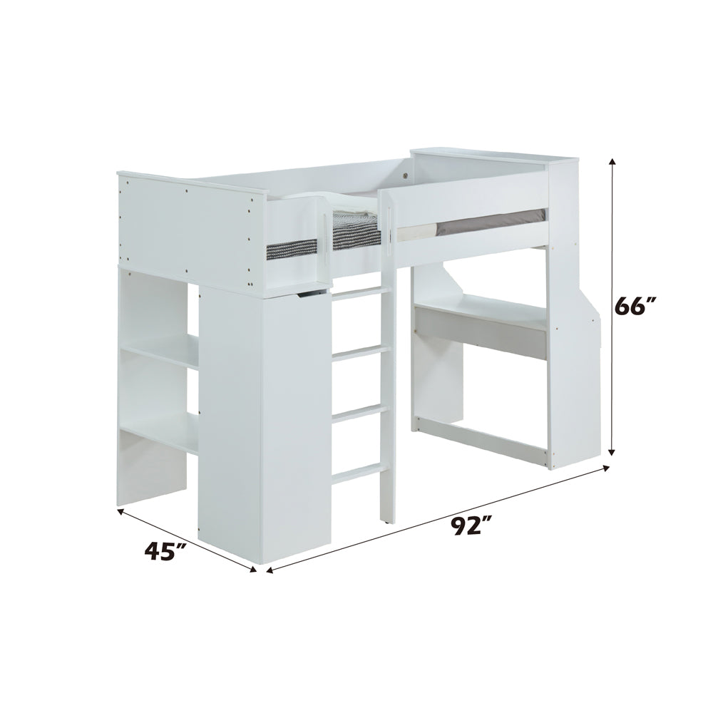 ACME Ragna Loft Bed with Desk – back view – Lusso Furniture Miami