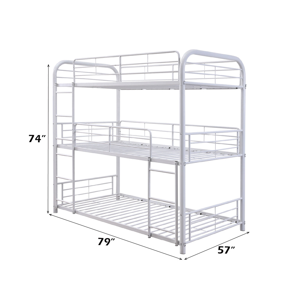 ACME Cairo Triple Bunk Bed – angle view – Lusso Furniture Miami