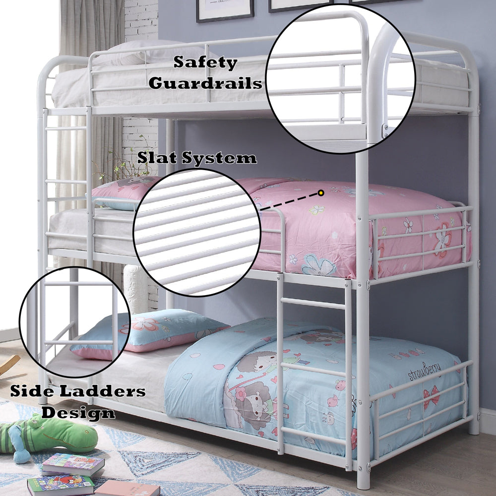 ACME Cairo Triple Bunk Bed – side view – Lusso Furniture Miami