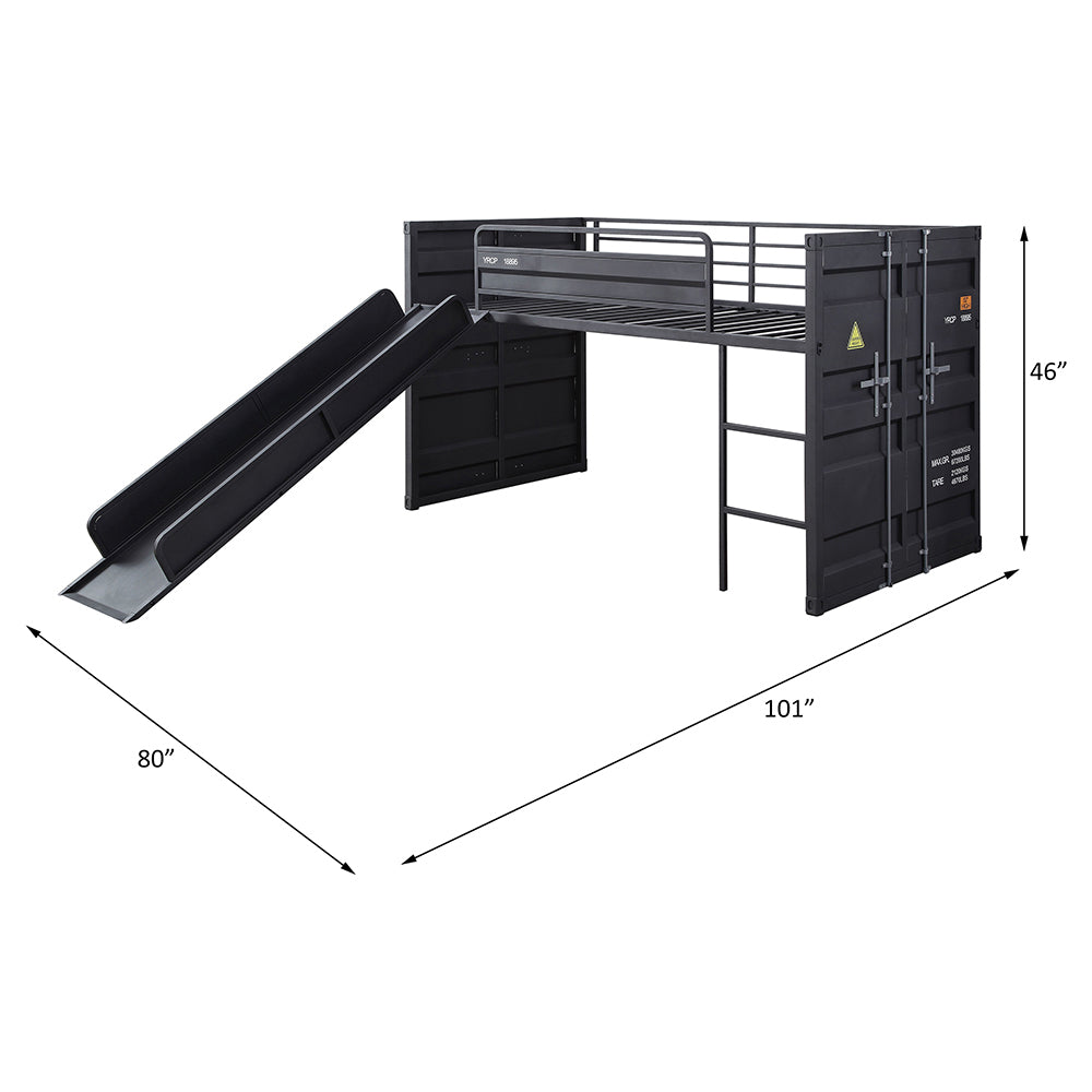 ACME Cargo Slide Loft Bed – back view – Lusso Furniture Miami