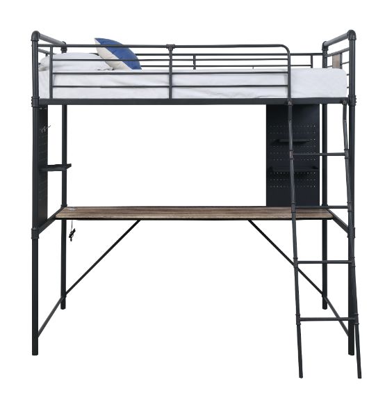 ACME Cordelia Desk Loft Bed – side view – Lusso Furniture Miami