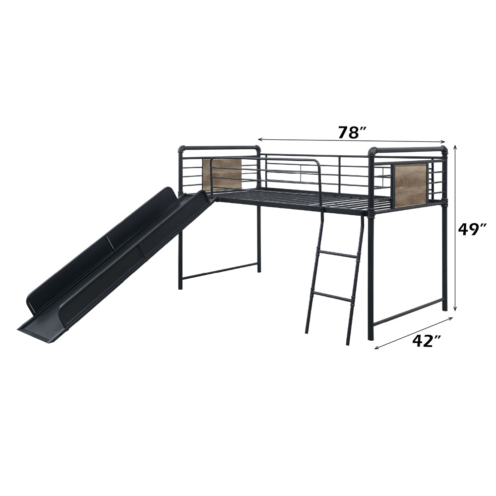 ACME Cordelia Slide Loft Bed – back view – Lusso Furniture Miami