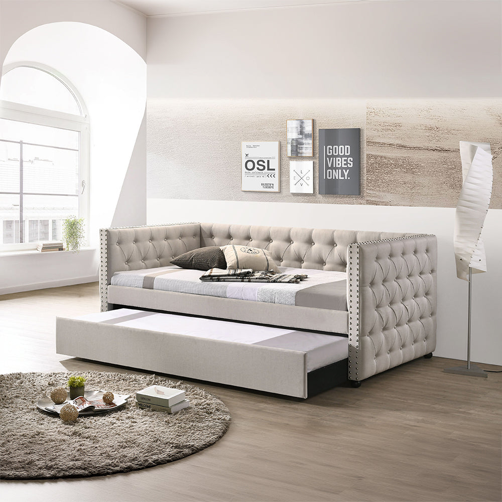 ACME Romona Daybed with Trundle – front view – Lusso Furniture Miami