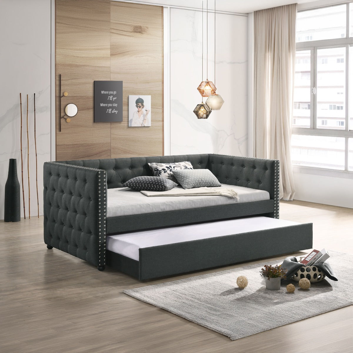 ACME Romona Trundle Daybed – front view – Lusso Furniture Miami