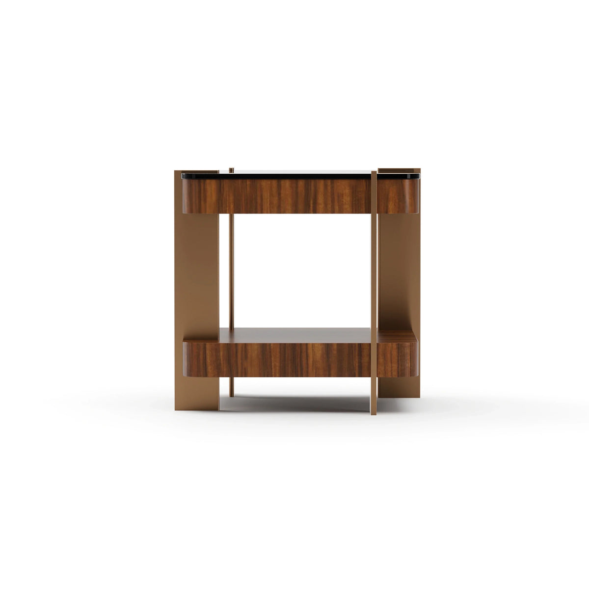 Caracole Altura Square Side Table – close-up – Lusso Furniture Miami