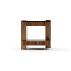 Caracole Altura Square Side Table – close-up – Lusso Furniture Miami