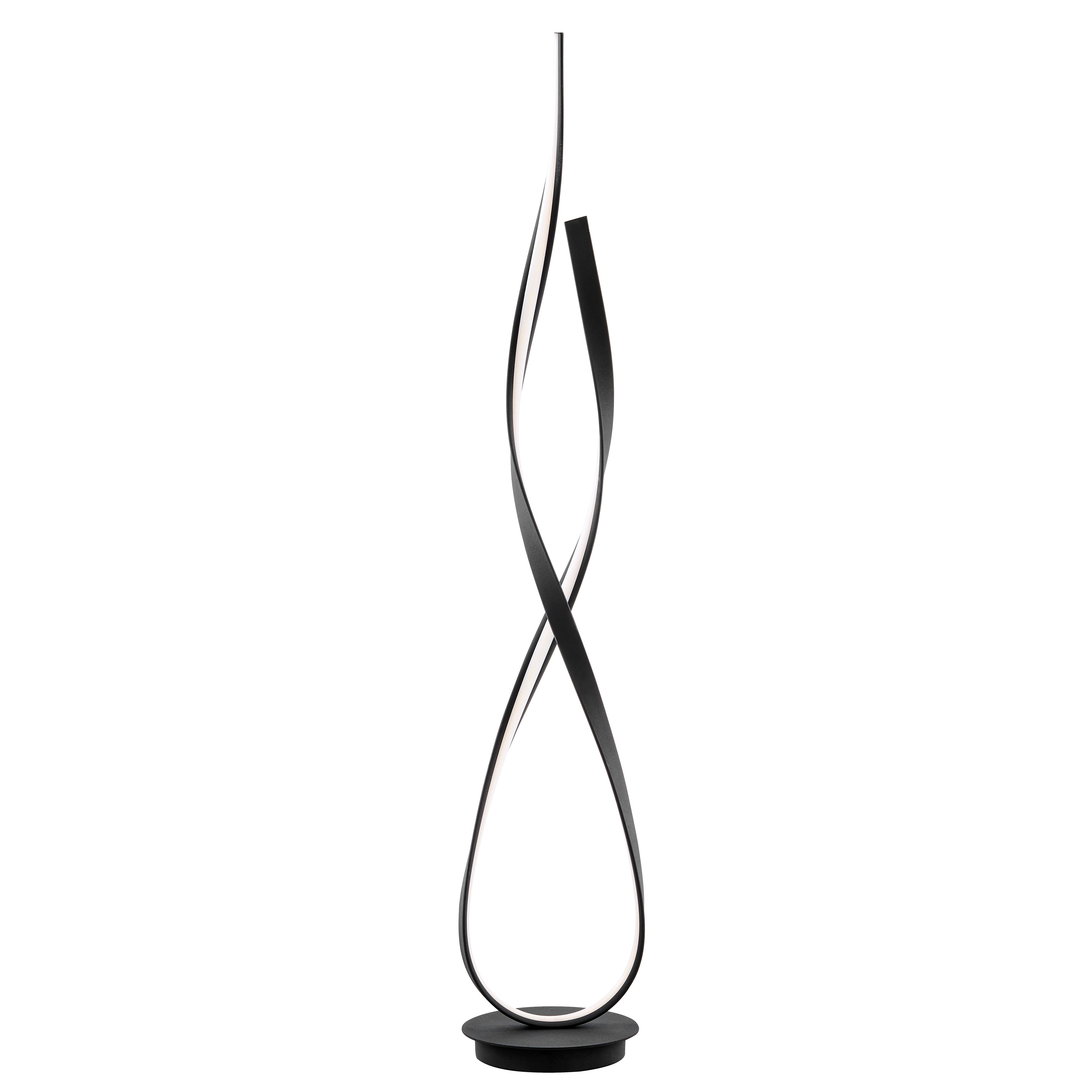 Matte Black Vienna LED 55 Tall Floor Lamp // Dimmable-zoom-1
