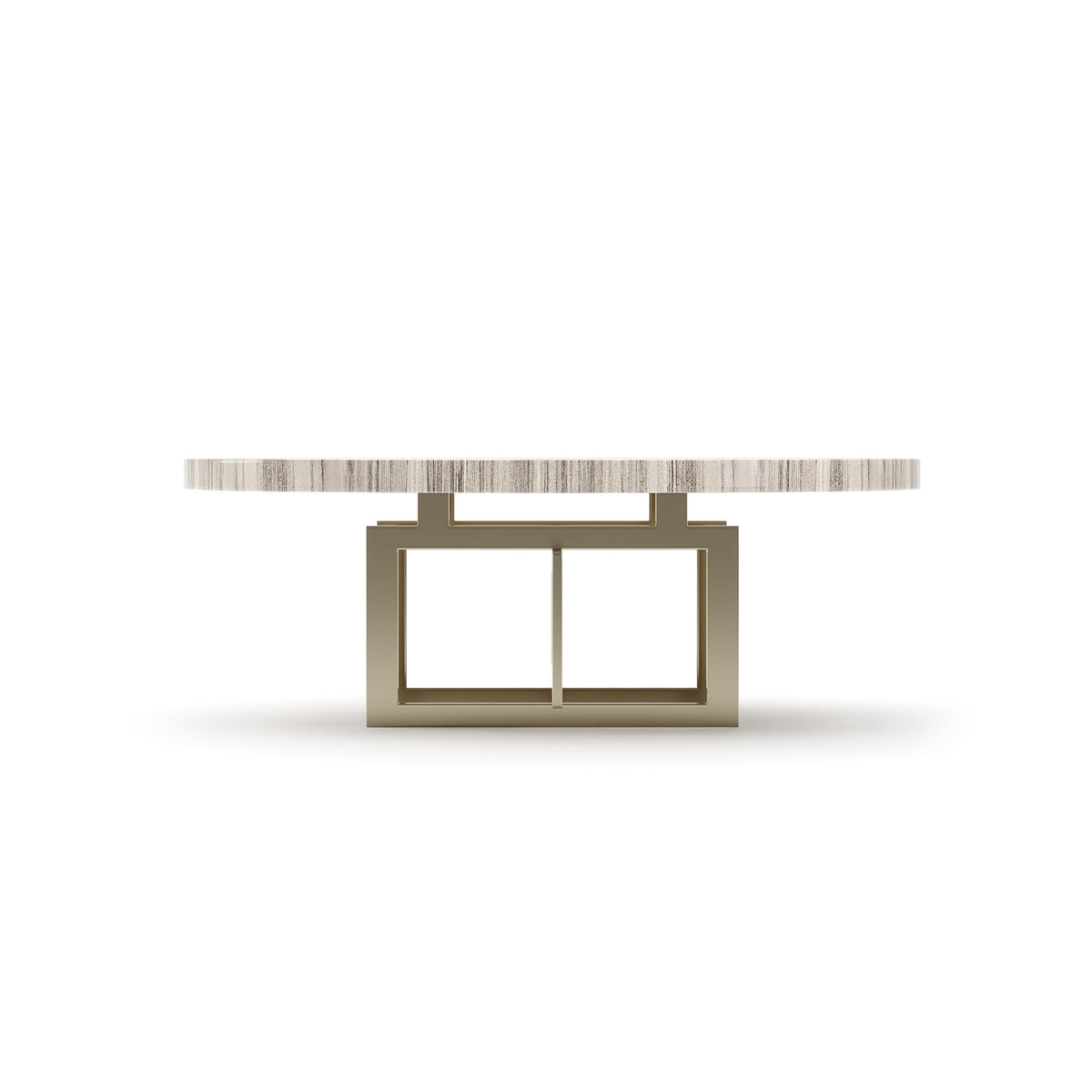 Caracole Wish You Were Here Round Cocktail Table – side view – Lusso Furniture Miami