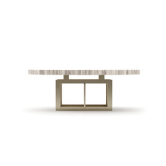 Caracole Wish You Were Here Round Cocktail Table – side view – Lusso Furniture Miami