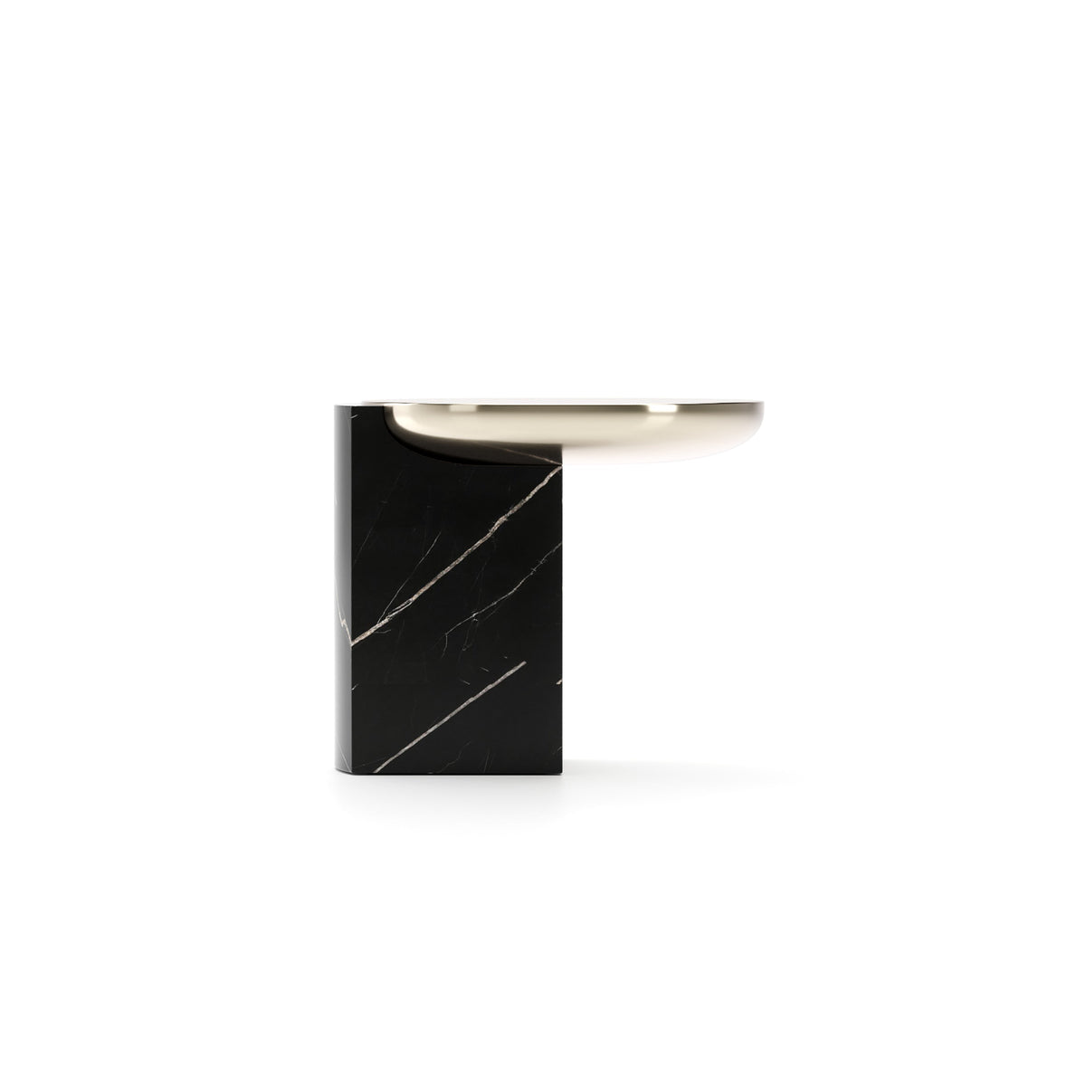 Caracole Overlap Side Table – front view – Lusso Furniture Miami