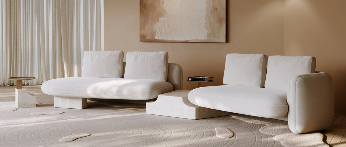 Caracole Overlap Sectional Components – side view – Lusso Furniture Miami