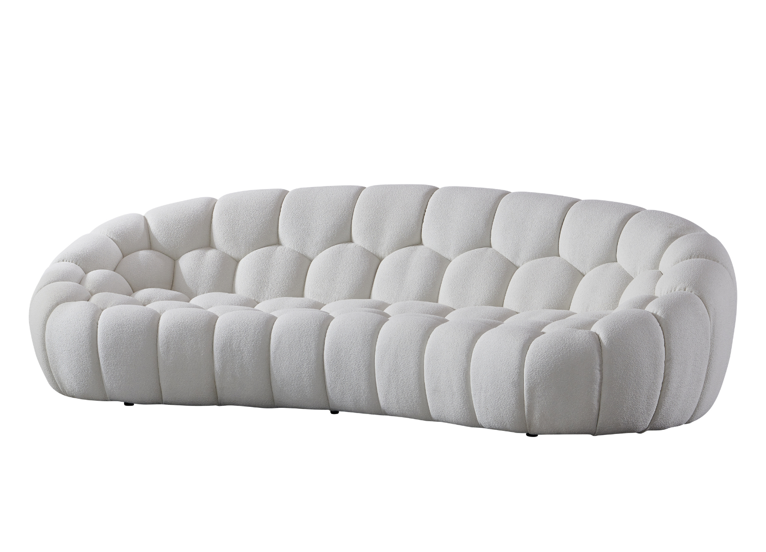 Nest Boucle Collection – Curved Sofa, Armchair & Ottoman-zoom-5