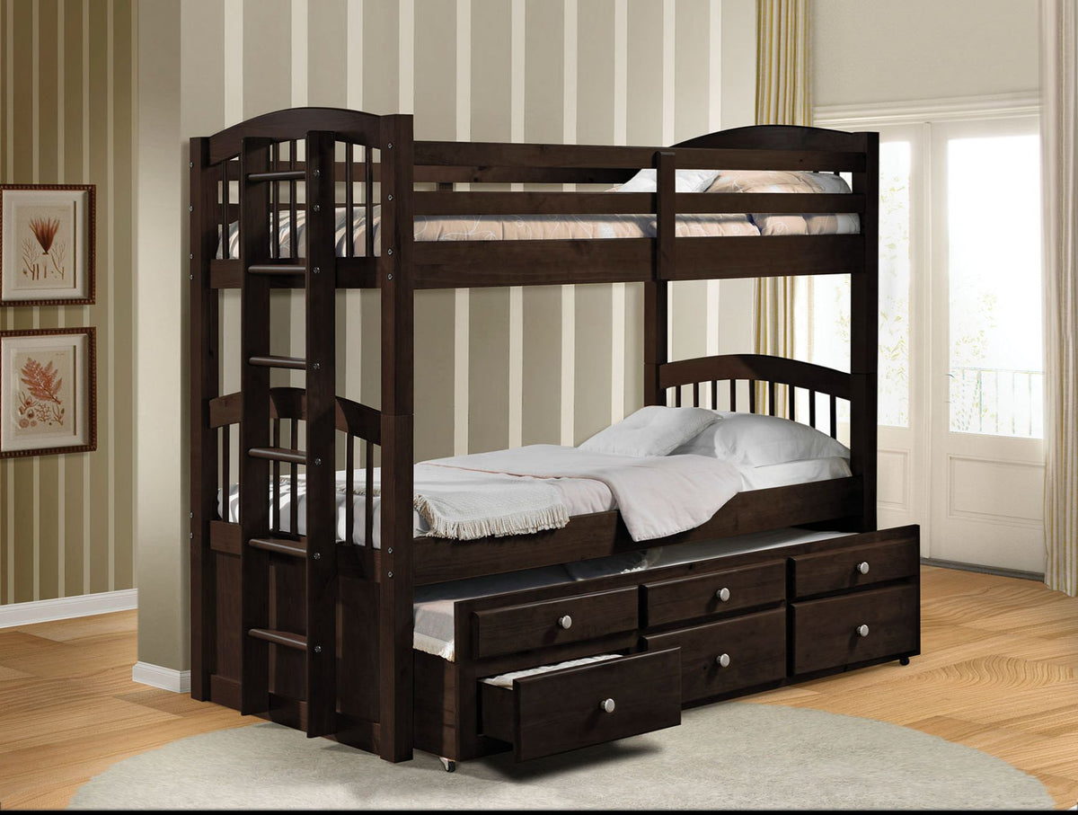 ACME Micah Bunk Bed with Trundle – front view – Lusso Furniture Miami