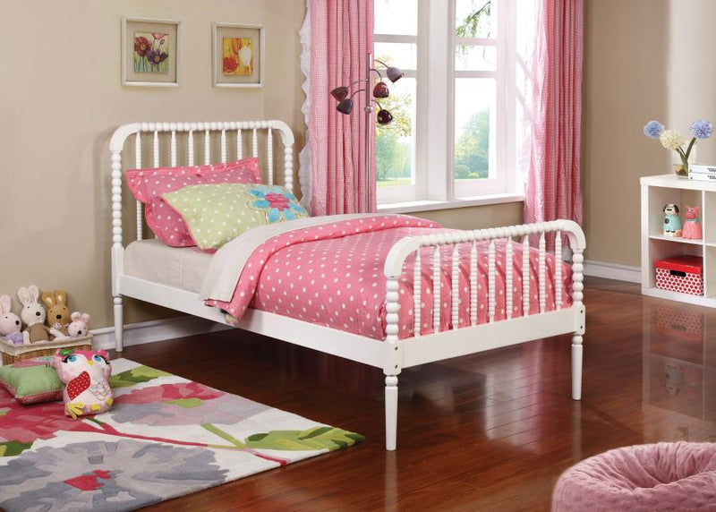 Jones Wood Twin Open Frame Bed White-zoom-