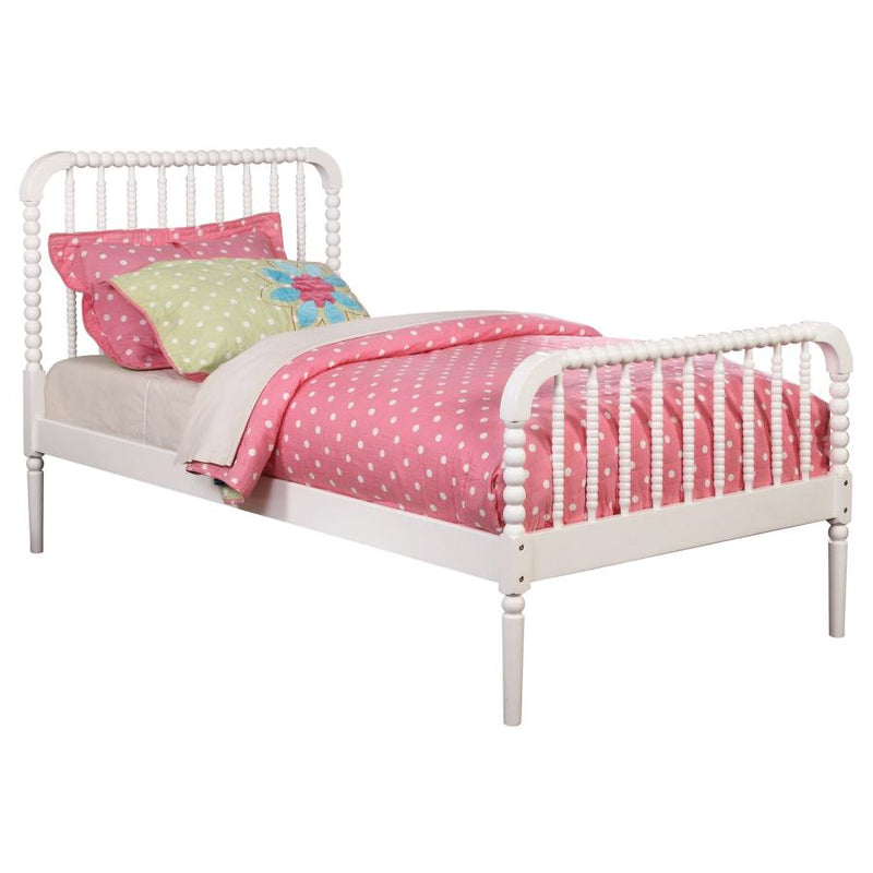 Jones Wood Twin Open Frame Bed White-zoom-
