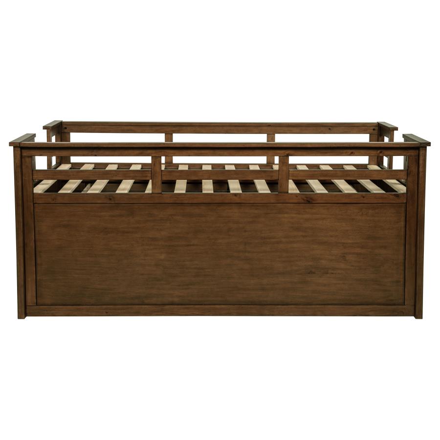 Carlsbad Wood Twin Captains Bed With Trundle Medium Brown-10
