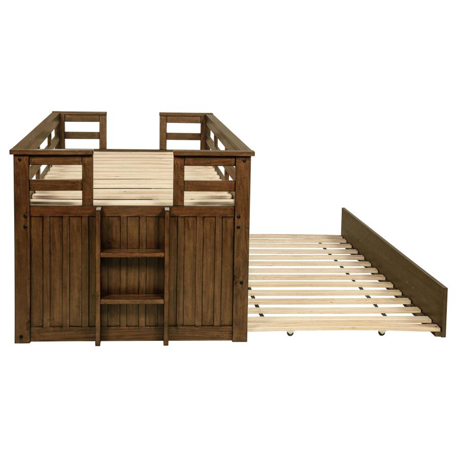 Carlsbad Wood Twin Captains Bed With Trundle Medium Brown-11