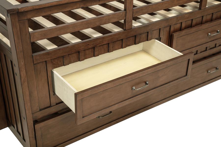 Carlsbad Wood Twin Captains Bed With Trundle Medium Brown-zoom-12