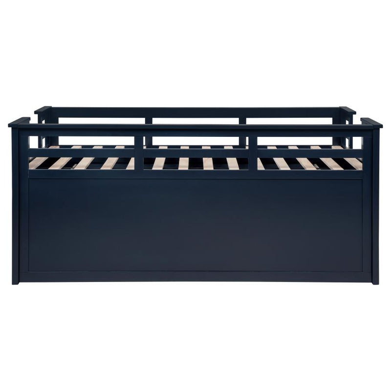 Carlsbad Wood Twin Captains Bed With Trundle Navy Blue-zoom-