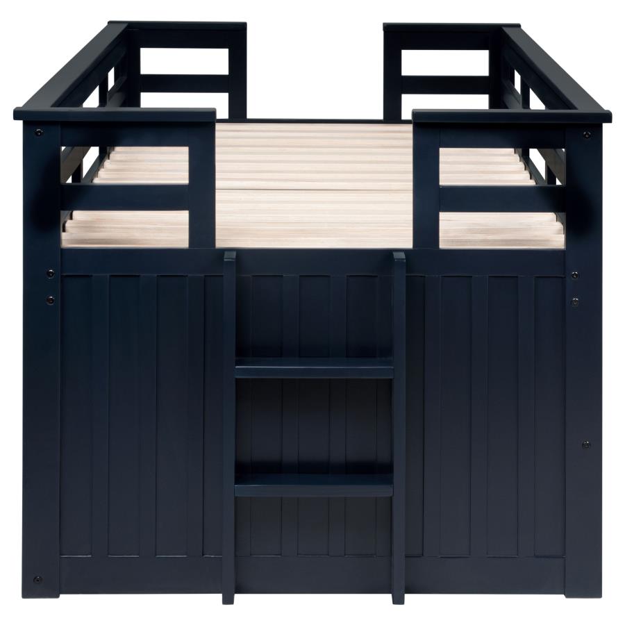 Carlsbad Wood Twin Captains Bed With Trundle Navy Blue-12