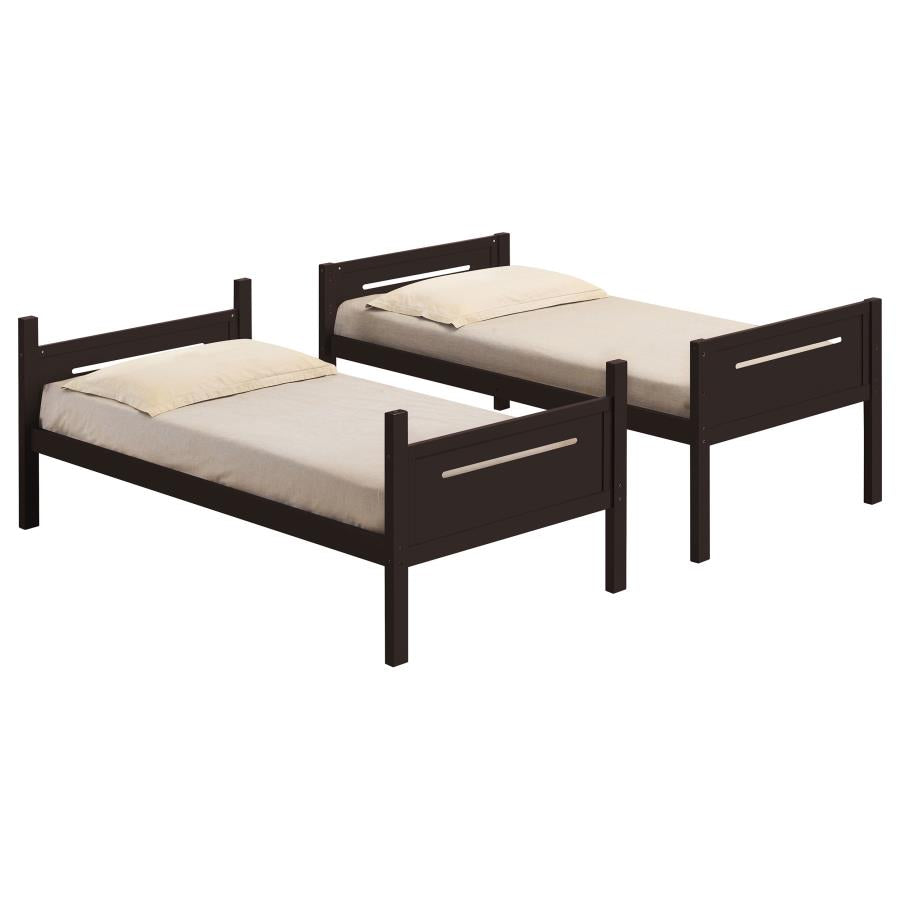 Littleton Wood Twin Over Twin Bunk Bed Espresso-zoom-5