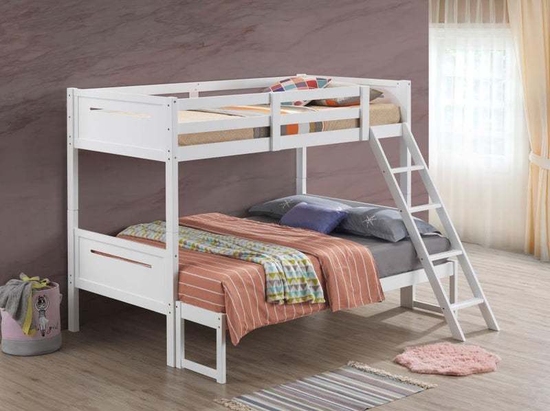 Littleton Wood Twin Over Full Bunk Bed White-zoom-