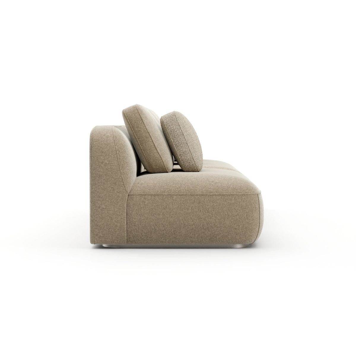 Caracole Sasso Oatmeal Small Sofa – side view – Lusso Furniture Miami