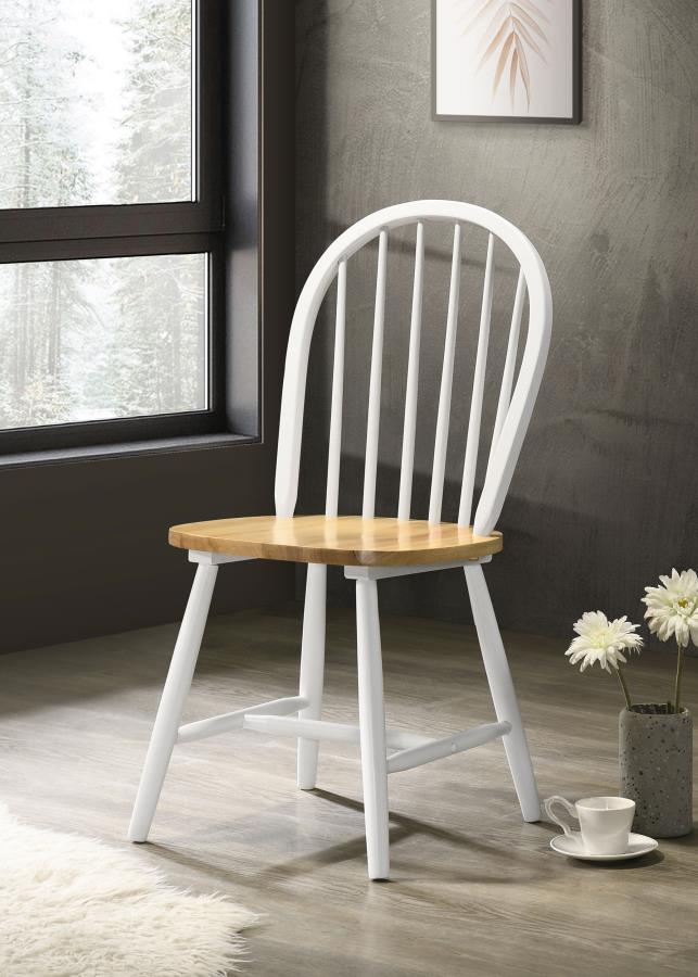 Cinder Wood Dining Side Chair White (Set of 4)-2