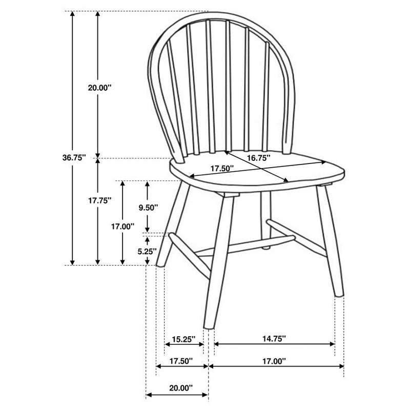 Cinder Wood Dining Side Chair White (Set of 4)-zoom-