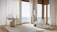 Caracole Monaco Vanity – angle view – Lusso Furniture Miami