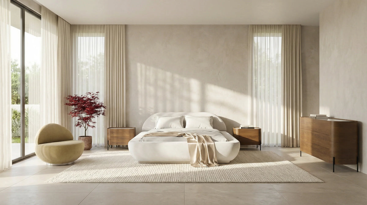 Caracole Jagger Bed – side view – Lusso Furniture Miami