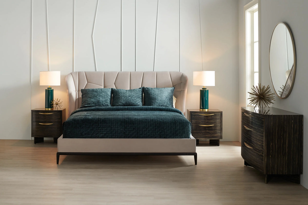 Caracole Vector Bed – side view – Lusso Furniture Miami