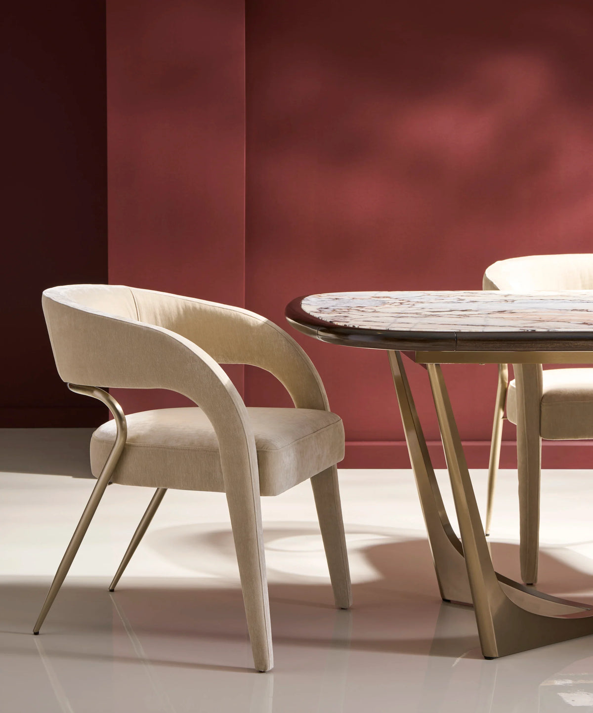 Caracole Gazelle Dining Chair – angle view – Lusso Furniture Miami