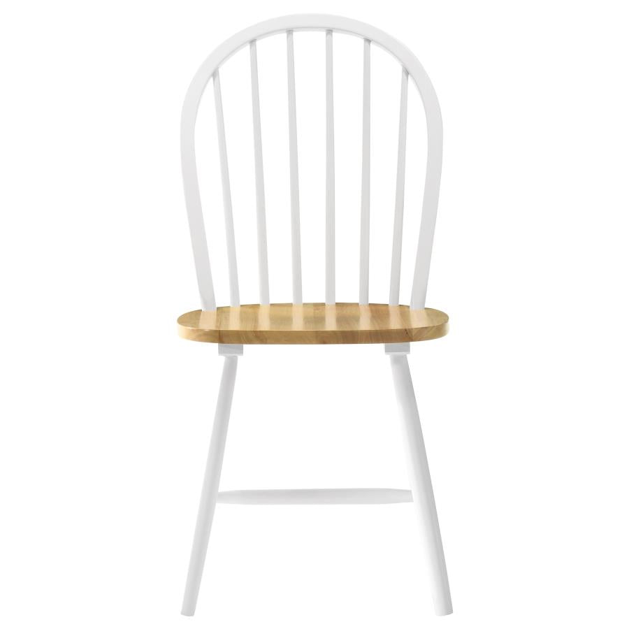 Allison 5-piece Round Drop Leaf Dining Table Set White-7