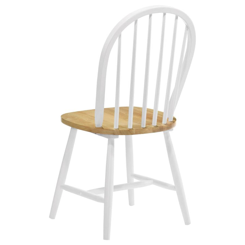 Allison 5-piece Round Drop Leaf Dining Table Set White-zoom-